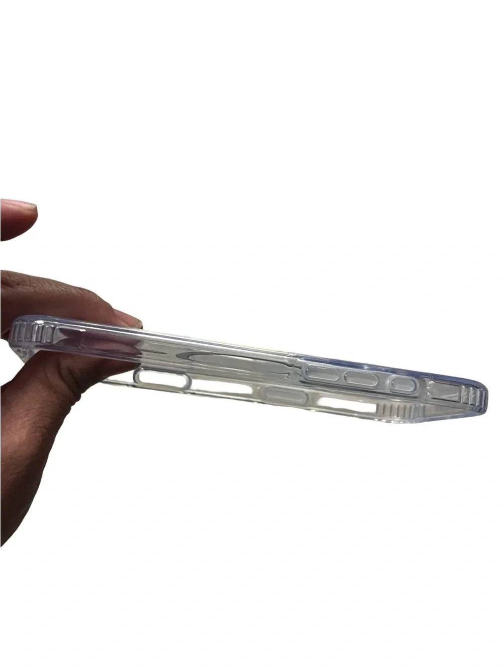 tech21 EvoClear Case for 2024 iPhone Plus - Clear with White Accents